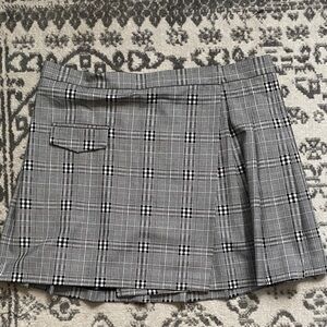 ASOS Plaid Mini Skirt in Black and White